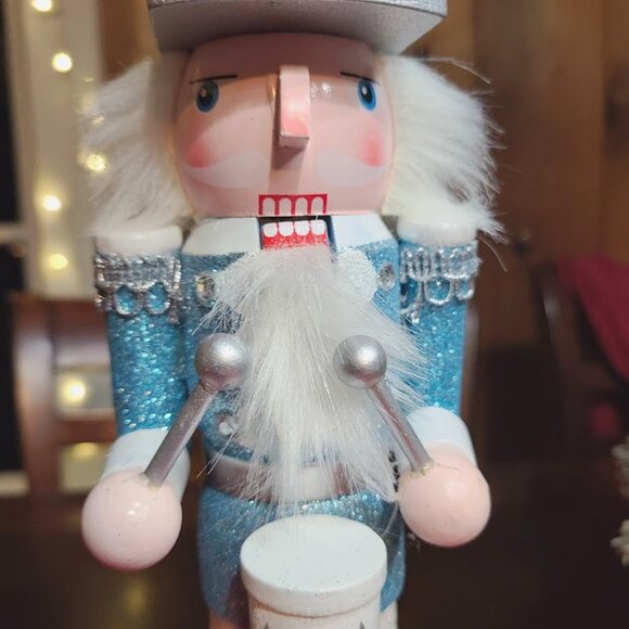 Blue Christmas Nutcracker Soldier Holiday Decor Wooden Statue Xmas Decoration - Picture 7 of 11